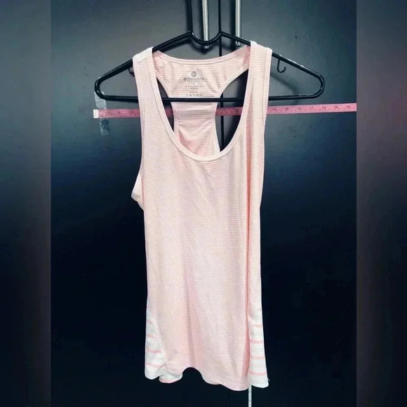 90° By Reflex Racerback,scoop neck,striped, Athletic Tank top, pinkish/peach - Picture 1 of 6